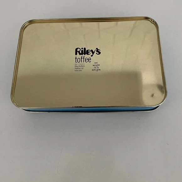 VINTAGE Riley's Toffee Niagara Falls Rectangular Tin Decor Storage Landmarks - Picture 5 of 17